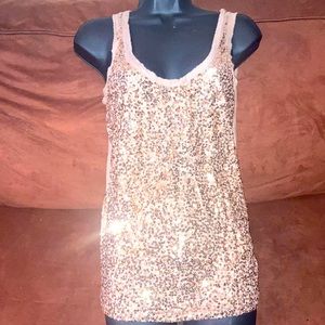 Pink Sequins Tank Top